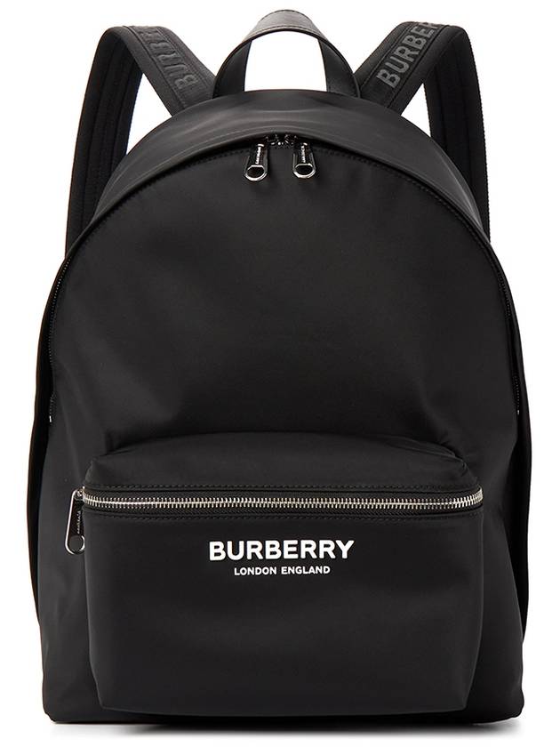 Logo Print Nylon Backpack Black - BURBERRY - BALAAN 2