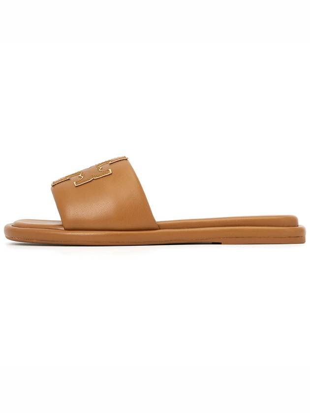 Double T Slide Slippers Brown - TORY BURCH - BALAAN 5