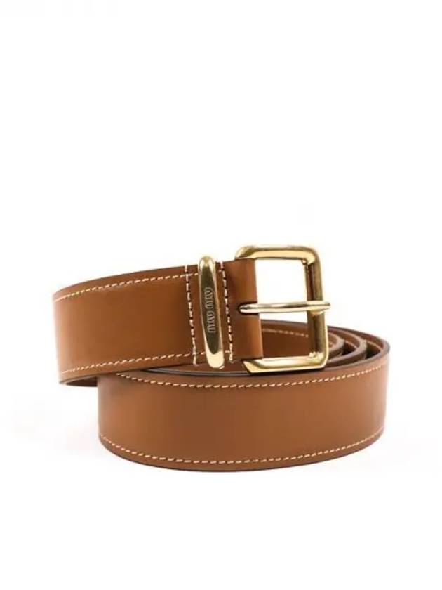 Logo detail leather belt - MIU MIU - BALAAN 1