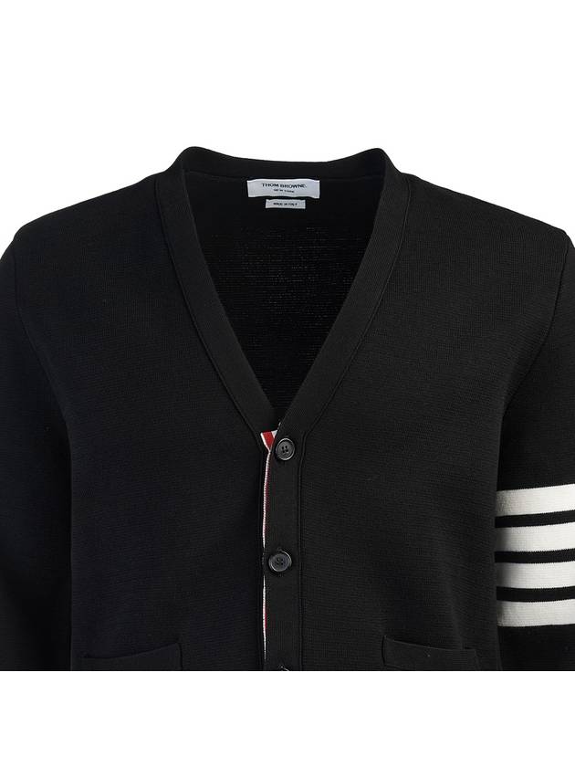 Milano Stitch 4-Bar Cardigan Black - THOM BROWNE - BALAAN 5