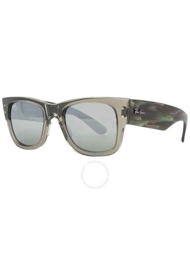 Eyewear Mega Wayfarer Square Sunglasses Transparent Green - RAY-BAN - BALAAN 4