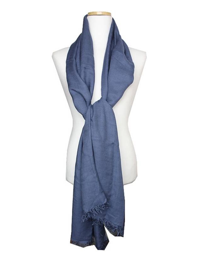 Jil Sander Blue Modal Wool Scarf - JIL SANDER - BALAAN 1