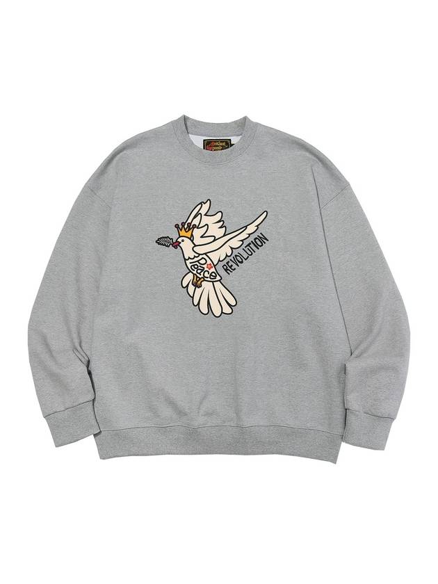 Peace and Love Bird Sweatshirts Gray - OGARP - BALAAN 2