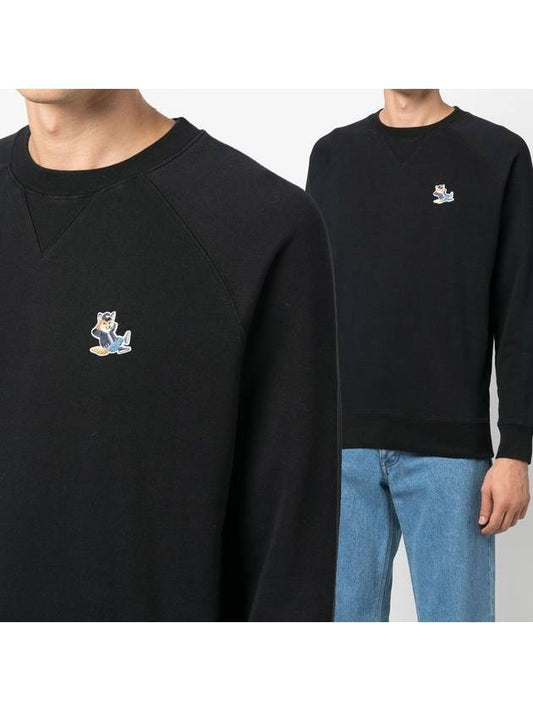 Dressed Fox Patch Classic Sweatshirt Black - MAISON KITSUNE - BALAAN 2