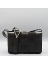 737950 Black Leather Intrecciato Cassette Cross Bag - BOTTEGA VENETA - BALAAN 4