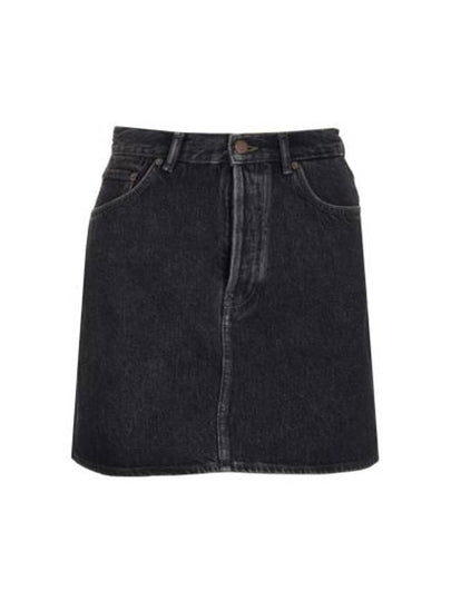 Denim Short H-line Skirt Black - ACNE STUDIOS - BALAAN 2