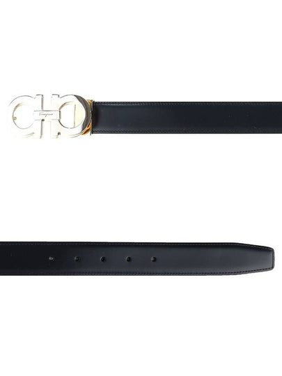 Reversible Leather Belt Navy - SALVATORE FERRAGAMO - BALAAN 2