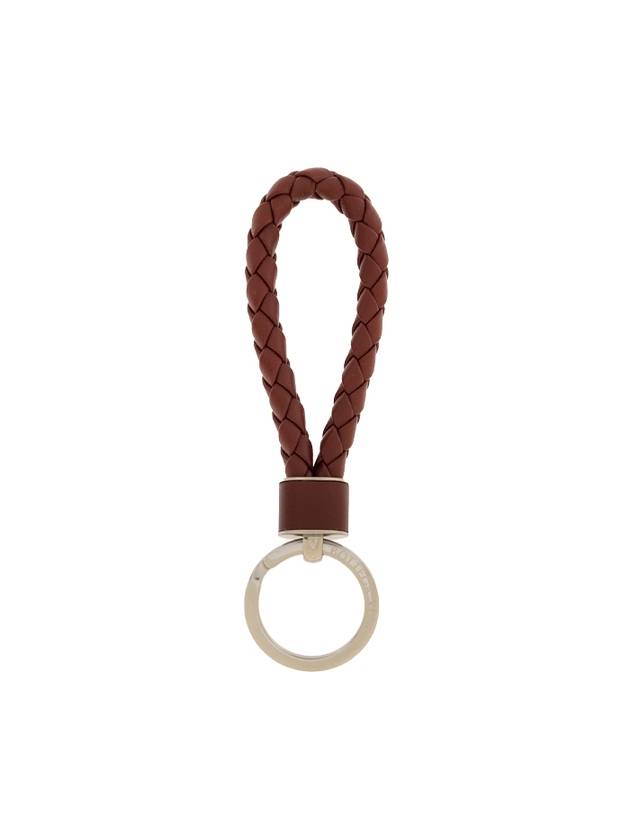 Intrecciato Leather Key Holder Barolo - BOTTEGA VENETA - BALAAN 2