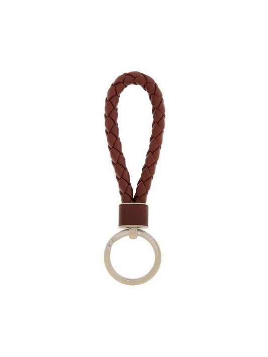 Intrecciato Leather Key Holder Barolo - BOTTEGA VENETA - BALAAN 2