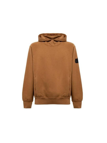 Shadow Project Embroidery Cotton Fleece Hoodie Brown - STONE ISLAND - BALAAN 1