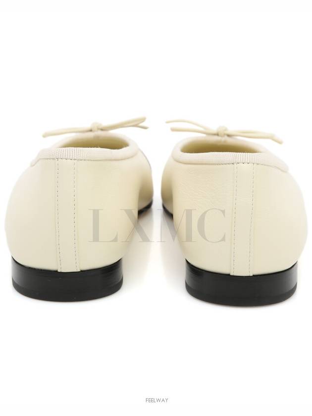 Classic ballerina ballet flat shoes white two tone G02819 Cambon - CHANEL - BALAAN 4