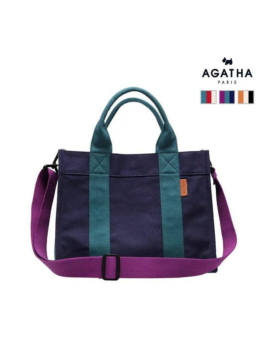 Canvas color combination tumbler bag AGT211 535 - AGATHA APPAREL - BALAAN 1