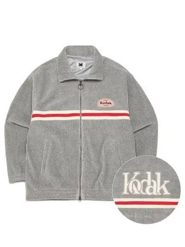 KODAK Kodacolor velvet corduroy zip up jacket GRAY - KODO - BALAAN 1