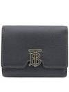 Monogram Motif Grainy Leather Folding Wallet Black - BURBERRY - BALAAN 2