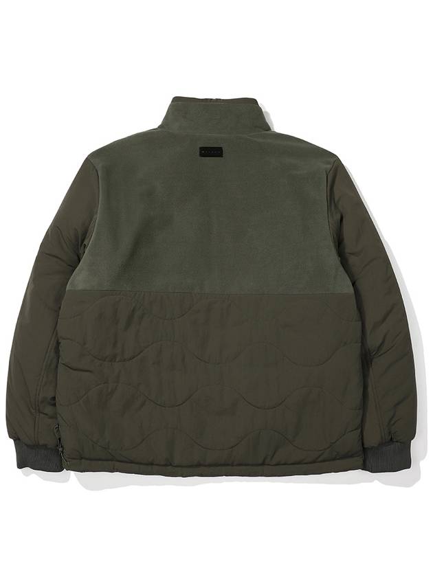 Reversible fleece down jacket KHAKI MAN - MALBON GOLF - BALAAN 4