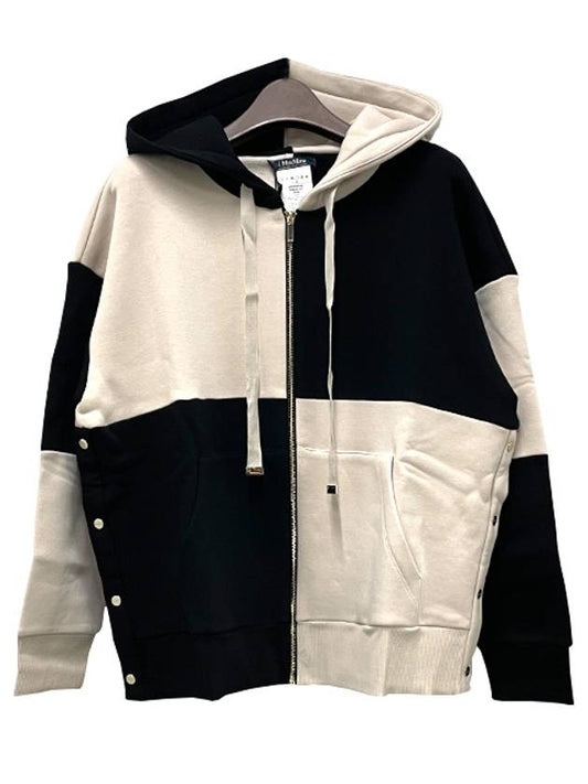 INNOCUO hooded zip up jacket black 2399260139600 003 - MAX MARA - BALAAN 2