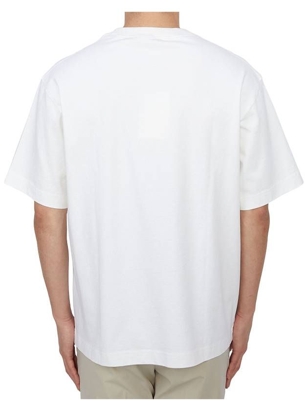 Stamp Logo Cotton Short Sleeve T-Shirt White - ACNE STUDIOS - BALAAN 4