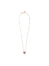 Bella V Round Pendant Necklace Pink Rose Gold - SWAROVSKI - BALAAN 3