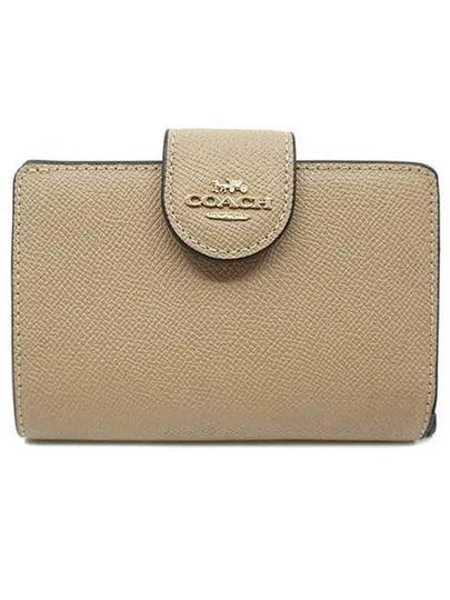 Corner Zipper Bifold Half Wallet Taupe - COACH - BALAAN 2