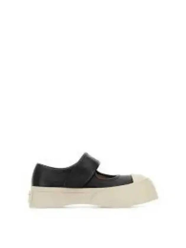 Nappa Leather Mary Jane Low Top Sneakers Black - MARNI - BALAAN 2