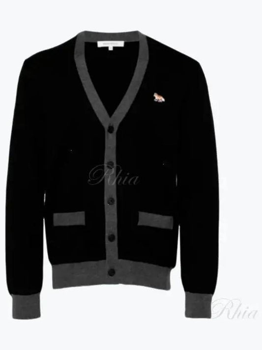 Baby Fox Patch Regular Cardigan Black - MAISON KITSUNE - BALAAN 2