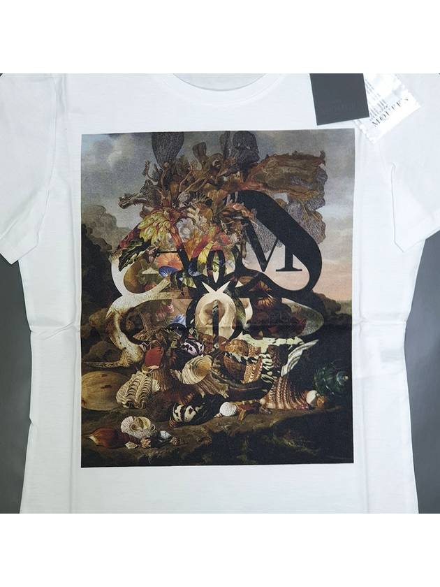 Women's Print Short Sleeve T-Shirt White - ALEXANDER MCQUEEN - BALAAN 4