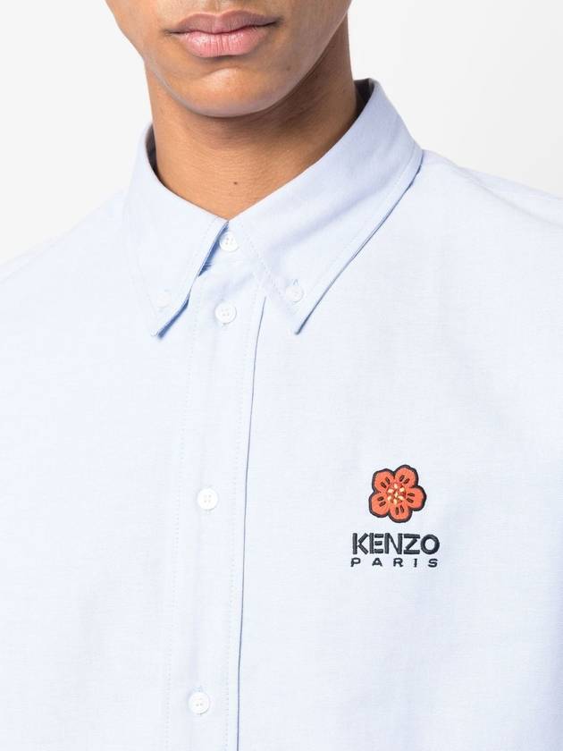 Boke Flower Crest Long Sleeve Shirt Sky Blue - KENZO - BALAAN 5