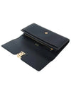 TB Logo Grainy Leather Continental Long Wallet Black - BURBERRY - BALAAN 7