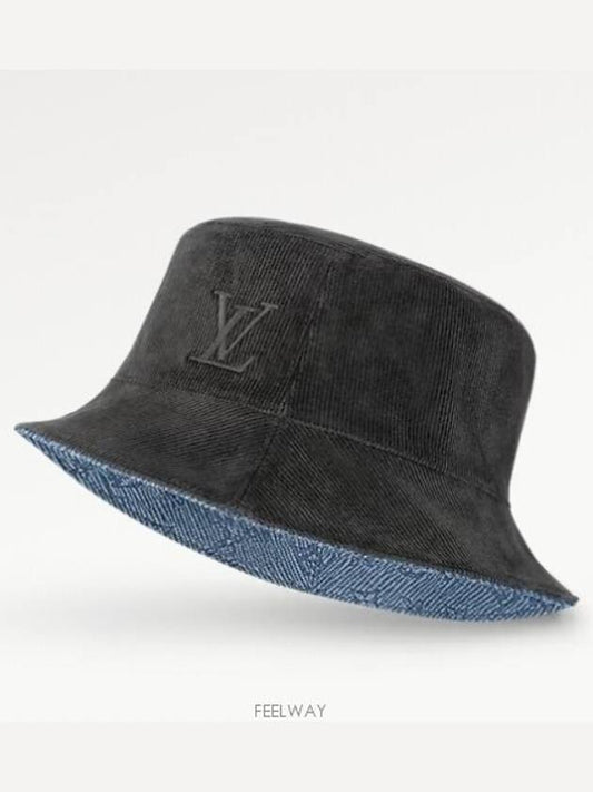 Men's Epi Monogram Reversible Bucket Hat Blue Brown - LOUIS VUITTON - BALAAN 2