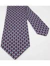 Bear Logo Print Silk Tie Navy - SALVATORE FERRAGAMO - BALAAN 4