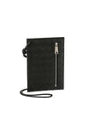 Intrecciato Neck Strapped Card Wallet Black - BOTTEGA VENETA - BALAAN 3