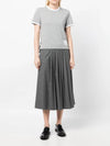 Asymmetric Hem Short Sleeve T-Shirt Grey - THOM BROWNE - BALAAN 5