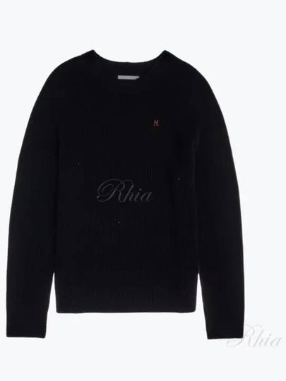 Mini Logo Crew Knit Top Black - HELMUT LANG - BALAAN 2