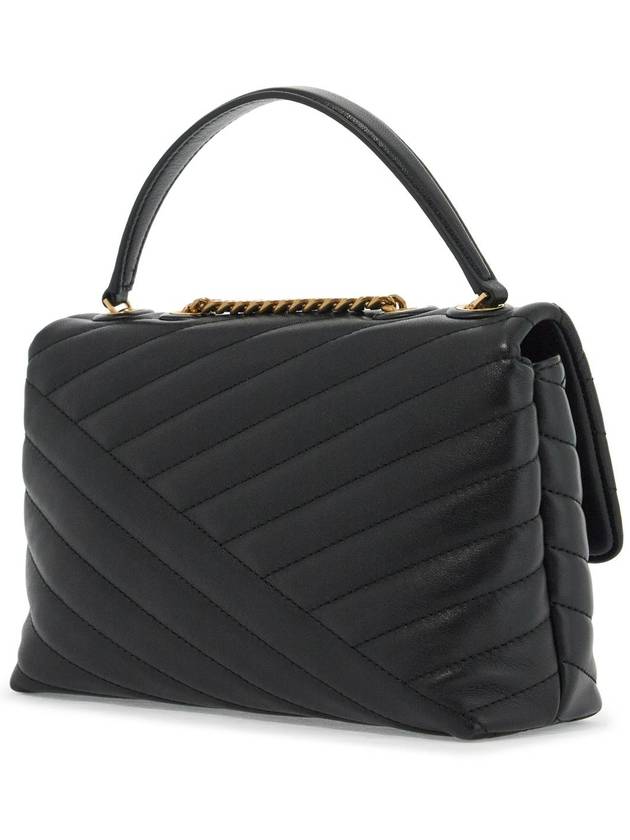 Kira Chevron Convertible Strap Small Shoulder Bag Black - TORY BURCH - BALAAN 3