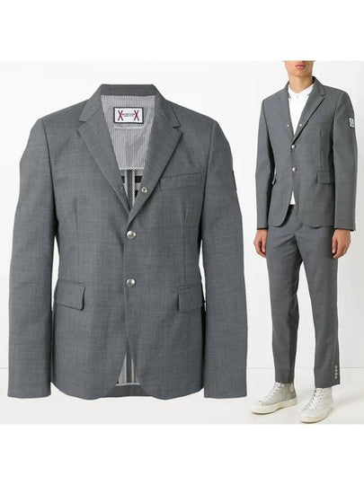 Gamme Bleu Button Blazer Jacket Grey - MONCLER - BALAAN 2