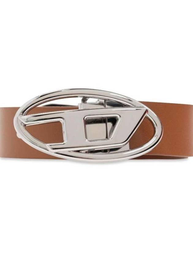 B 1DR W REV II 30 Oval D Buckle Reversible Leather Belt Brown - DIESEL - BALAAN 4