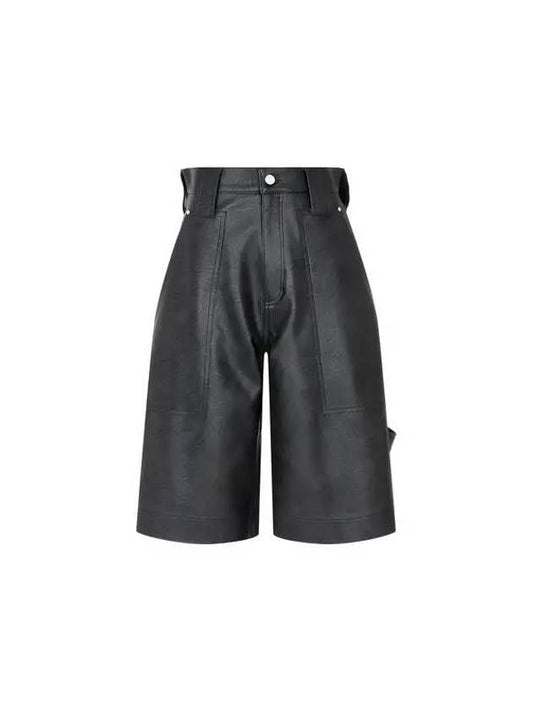 Fake leather pocket shorts black - STELLA MCCARTNEY - BALAAN 1