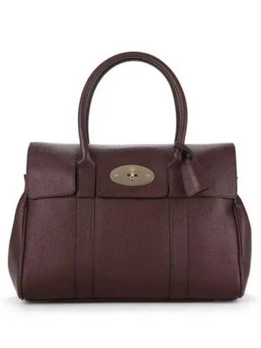 Small Bayswater Classic Grain Tote Bag Brown - MULBERRY - BALAAN 2