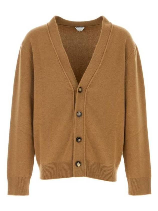 V Neck Cashmere Cardigan Brown - BOTTEGA VENETA - BALAAN 2