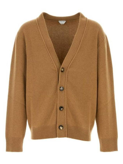 V Neck Cashmere Cardigan Brown - BOTTEGA VENETA - BALAAN 2