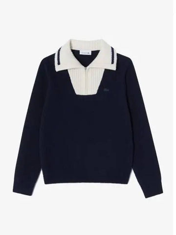 Women s booklet half zip up sweater AF707E 54N HD domestic product GQ2N24092437987 - LACOSTE - BALAAN 1