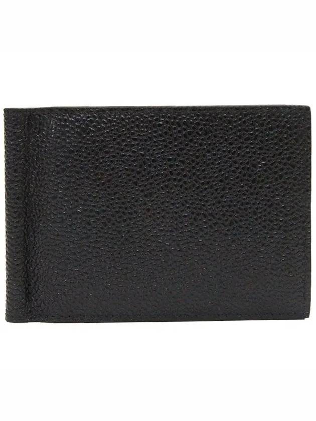 Men's Three Stripes Tab Classic Money Clip Card Wallet Black - THOM BROWNE - BALAAN 2