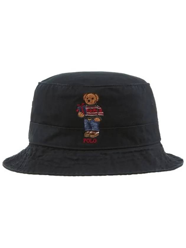 Polo Bear Bucket Hat Black - POLO RALPH LAUREN - BALAAN 6