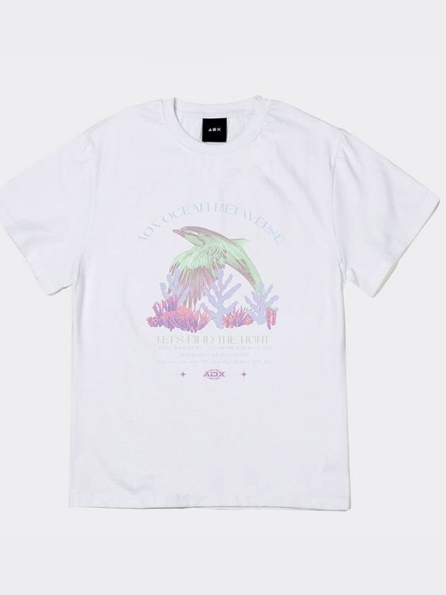 Riso Graphic Birphin Short Sleeve T-shirts White - AOX - BALAAN 6