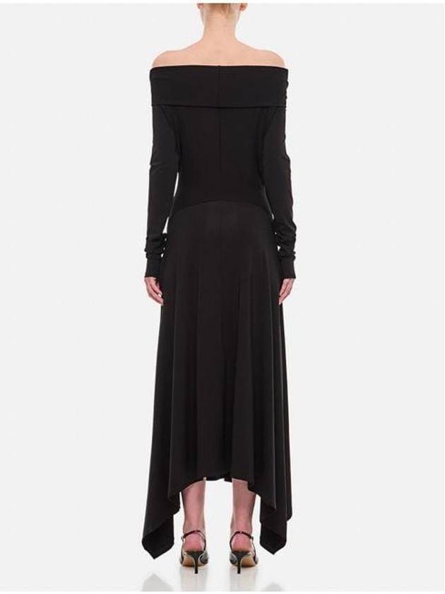 Gerla Off Shoulder Long One Piece Black - MAX MARA - BALAAN 4