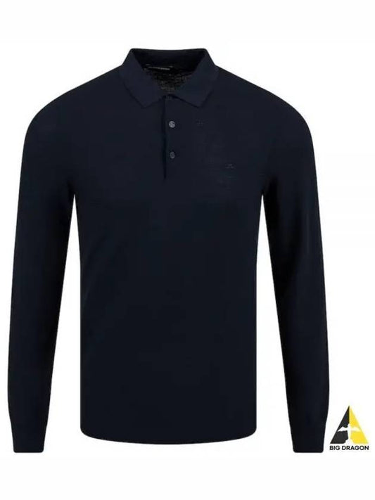 Men's Rowan Mesh Knit Long Sleeve Polo - J.LINDEBERG - BALAAN 2