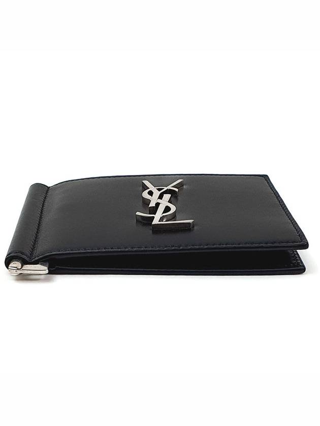 Monogram Money Clip Half Wallet Black - SAINT LAURENT - BALAAN 4