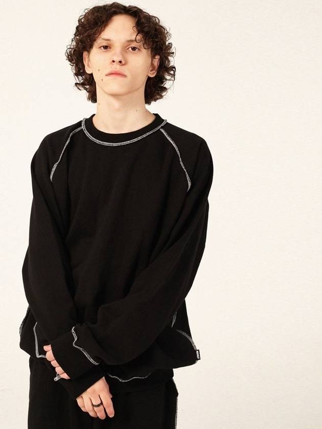 reverse stitch sweatshirt black - RESPECT - BALAAN 1