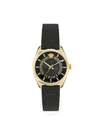 Versace New V Circle Quartz Black Dial Ladies Watch VE8A00224 - VERSACE - BALAAN 1