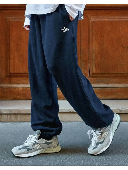 Slam Logo Essential Jogger Pants Navy - FLUKE - BALAAN 1